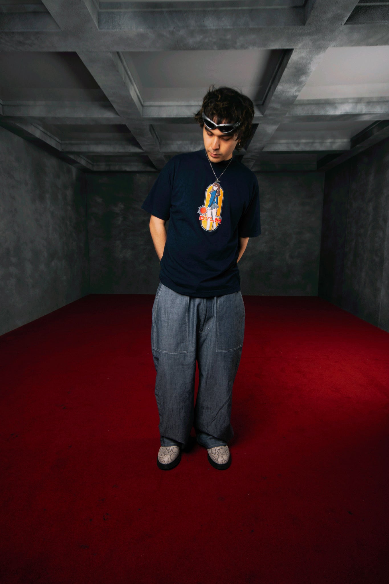 DYLM X ETHEREAL STUDIOS "VICKY YUBARI TEE" NAVY