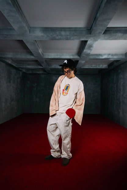 DYLM X ETHEREAL STUDIOS "VICKY YUBARI TEE" BEIGE