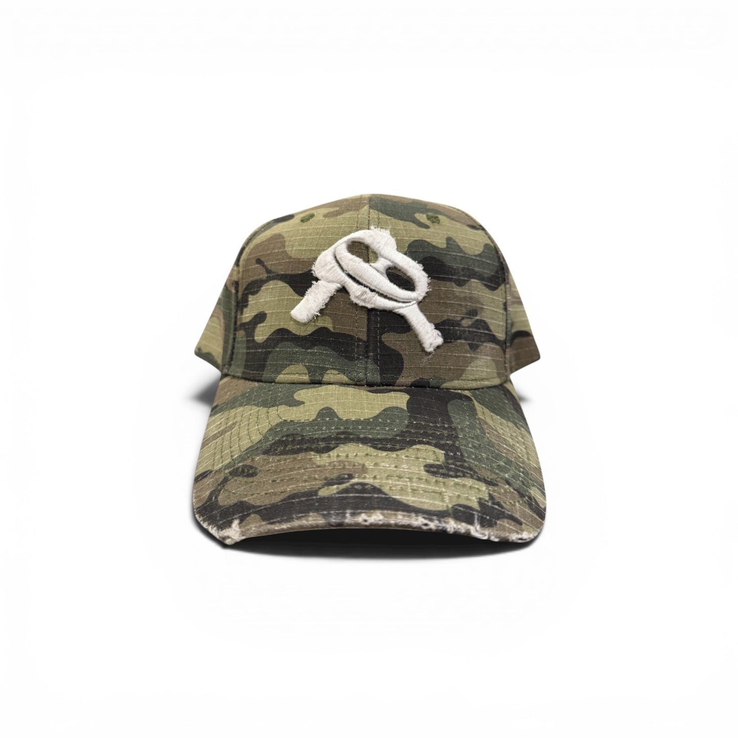 DISTRESED "RIPSTOP" CAMO HAT