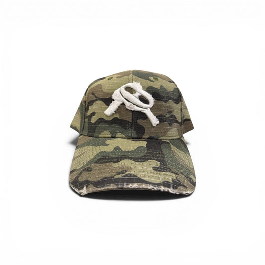 DISTRESED "RIPSTOP" CAMO HAT