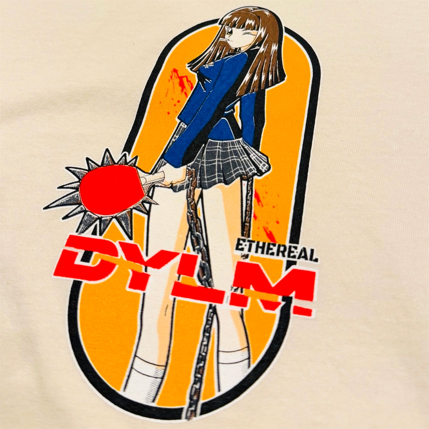 DYLM X ETHEREAL STUDIOS "VICKY YUBARI TEE" BEIGE